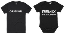 Load image into Gallery viewer, Original/Remix Adult T-Shirt &amp; Baby Onesie Set
