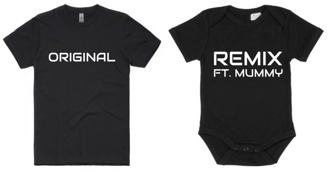 Original/Remix Adult T-Shirt & Baby Onesie Set