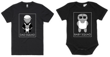 Load image into Gallery viewer, Dad Squad/Baby Squad Adult T-Shirt &amp; Baby Onesie Set
